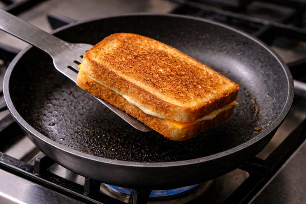 grilled cheese step 5 flip